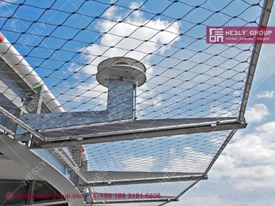 China Stainless Steel Helideck Perimeter Safety Net | 3.0mm cable | 50X50mm hole | Ferrule Mesh - HeslyFence for sale