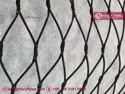 China Black Color Anodized Wire Cable Mesh With Ferrule | China ISO certificated Company for sale