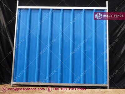 China 2.1X2.4m Temporary Corrugated Sheet Fencing Red Color | 2.0X2.5m Temporary Construction Hoarding Fence for sale