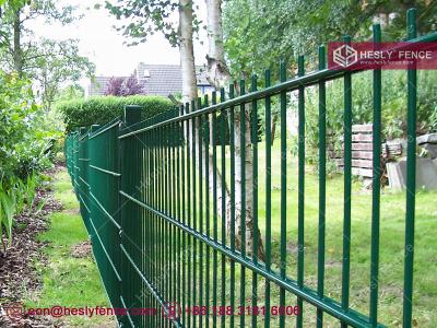 China 868 Double Wire Mesh Panel Fence, Grey Color Powder Coated, 2m high, 3m width for sale