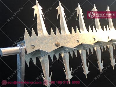 China Rotary Razor Spikes For Perimeter Security Fencing | Anti Climb Wall Spikes | HeslyFence Brand | High Quality | China for sale