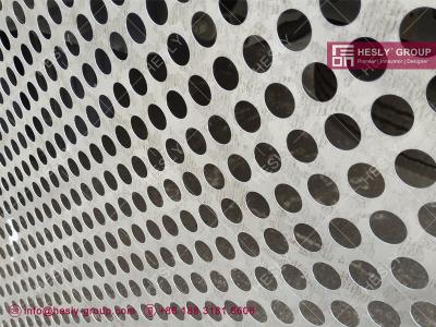 China Low Carbon Steel Perforated Metal Mesh | 10mm round hole | staggered hole pattern | 1.5mm thickness | 1.22X2.44m | HESLY for sale