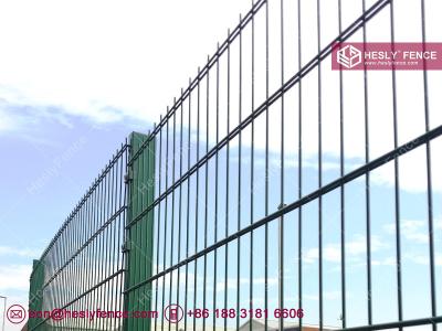 China 656 Double Wire Mesh Fencing | Sports Fence | 6.0mm twin horizontal wire | Rigid Mesh Panel | Powder Coated for sale