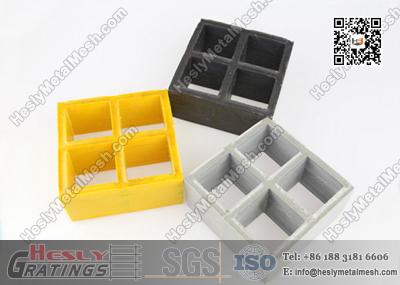 China 38mm depth Fire Retardent Fiberglass Reinforced Plastic Molded Grating 38x38mm square hole for sale