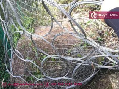 China 1770Mpa high tensile steel Ring Net Rockfall Barrier Fence, 3mX10m, 4.0mm wire, 350mm ring size, HeslyFence China sales for sale