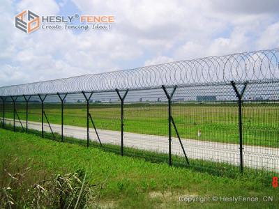 China Airport Perimeter Fencing line with Concertina Razor Coil, China Manufacturer, 2.8m high for sale