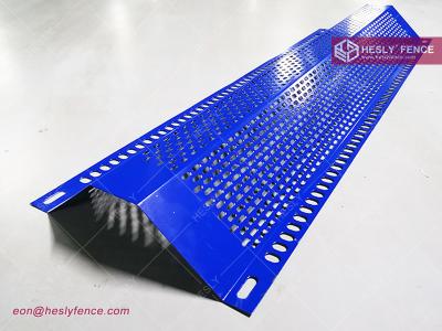 China Corrugated Steel Wind Break Fence Perforated Sheet, 30% opening ratio, Coal Yard Dust Control, for sale