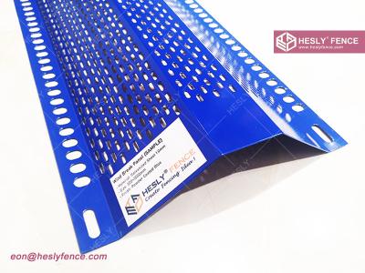 China 30% opening ratio Wind Break Barrier | Length 3m | RAL5005 Blue Powder Coated - Hesly Fence Factory Sales for sale