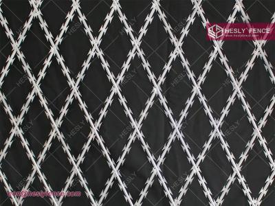 China 2.1mX6.0m, 75X150mm Rhombus Razor Mesh Sheet Fence | China Welded Razor Mesh Supplier for sale