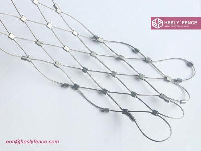 China AISI316(L) Stainless Steel Cable Net, Ferrule Cable Mesh, Hand-Made Rope Mesh, China Manufacturer for sale