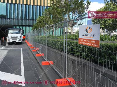 China HESLY Temporary Fence System | Steel Brace | Orange Plastic Block | O.D 32mm frame - HeslyFence,CHINA for sale