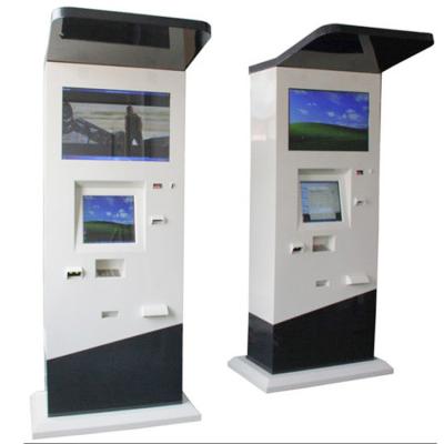 China Super Quality Water Proof Self Service Ticket Payment Steel Outdoor Ticket Vending Card Dispenser Kiosk With Cash Acceptor Coin Dispenser For Change for sale