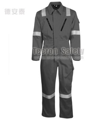 China NFPA2112 EN11612 Anti-static Men's Anti-Static Cotton Safety Work Coveralls OEM Fire Retardant Coveralls NFPA2112 EN11612 for sale