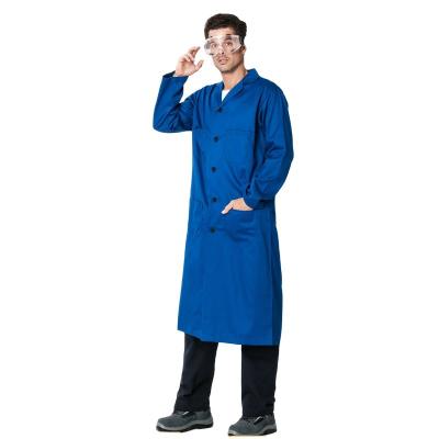 China Customized Acid Resistant Long Coat Lab Acid Resistant Workwear Customized TC Chemical Resistant Jacket Long Coat for sale