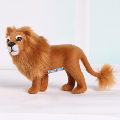 China Wholesale Vivid Animals Unstuffed Animal Ideas Customized Little Lion Toy Model Gift Cute Lion King Handmade Home Decor Small Plush Figurines for sale