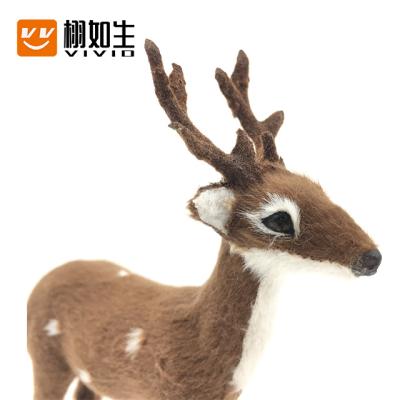 China 2021 Christmas Simulation Sika Deer Plush Stuffed Toys Sika Simulation Christmas Deer Factory Price Christmas Decorations Deer for sale