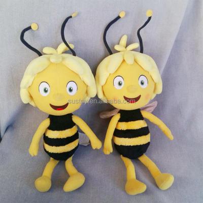 China Promotion Cartoon Book Doll Mascot Buzz Toys Maya The Bee Plush Animal Characters Toys for sale