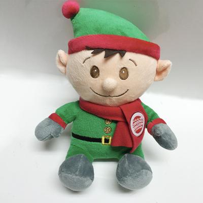 China Promotion Custom Festival Logo Bespoke Plush Canada Stuffed Soft Toy Doll 9" Christmas Elf Plush for sale