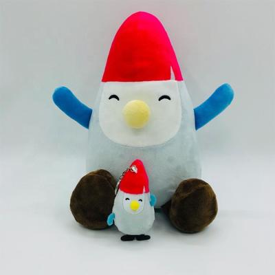 China Promotion brand valentines christmas plush stuffed stuffed mascot snowman elf animated toy with red hat for sale