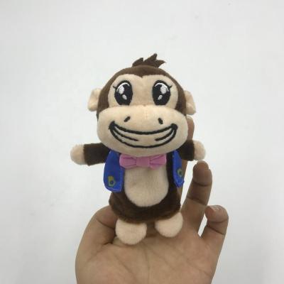 China Promotion Stuffed Children Education Kindergarten Plush Finger Toy Monkey for sale