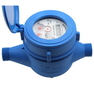 China Brand New Volumetric Rotary Multi Piston 15mm Jet Black Color Class B Water Meter Plastic Nylon Water Activity Meter for sale