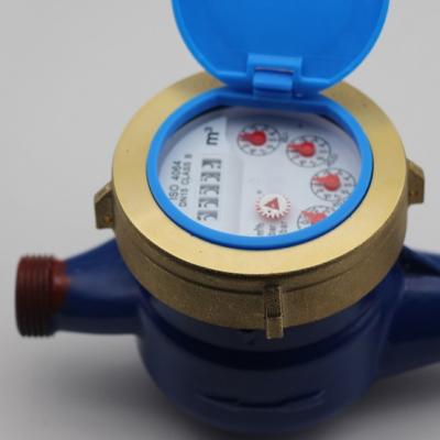 China Multi Customizable Class C Jet Water Meter Waterproof Brass Outdoor Magnet Interference Heat Resistant Water Meter Resistance for sale