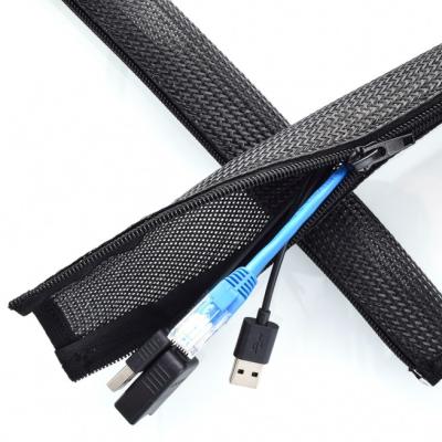 China Manage Messy Cables Cable Management Socket Cord Organizer Cable Wrap Wires Cover Sockets Wraps Cable Hider System With Zipper For TV Computer for sale