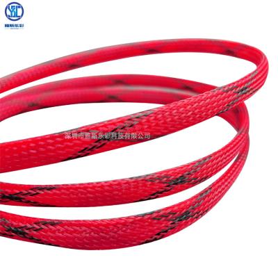 China Sleeving Polyester PET Expandable Braided Cable Sleeve Wire For Audio Video And Other Automotive Device Home Cable Wire for sale