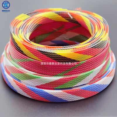 China Braided Polyester PET Material Flame Retardant And Wear Resistant Protective Harness Wire Color Sleeve for sale