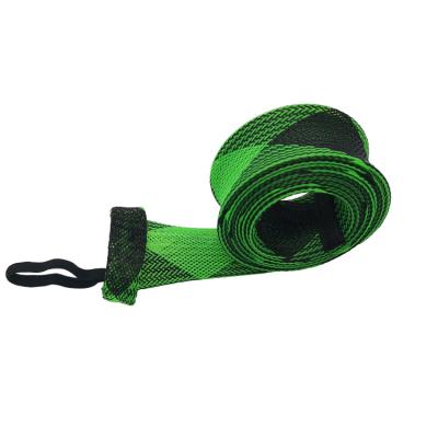 China 2021 New Product Factory Supplier Fishing Rod Socks Sleeve Cover Spinning Pole Protector Braided Mesh Rod Fishing Rod Covers for sale