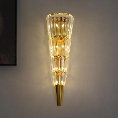 China Lighting Indoor Staircase Crystal Wall Lamp Modern Led Decoration Living Room Dining Room Latest Functions Modern Luxury Design for sale