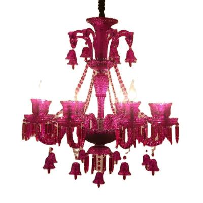 China ktv luxury custom indoor diffused net hotel cafe chandelier coffee lamps creative color crystal chandelier for sale