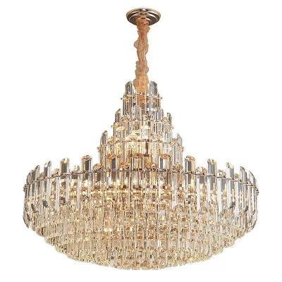 China Luxury Modern Indoor Living Room Gold Hanging Lighting K9 Crystal Glass Chandelier For Bedroom Hotel ChandelierPendant Lightsrs for sale