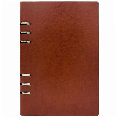 China Custom Printing Hardcover Faux Leather 6 Ring Binder Notebook for sale