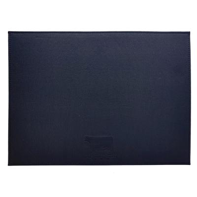 China Restaurant Sustainable Faux Leather Hotel Quality Square Double Layer Place Mat for sale