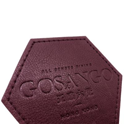 China Sustainable High Quality Reusable Square Blank Faux Leather Coaster for sale