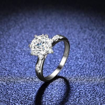 China Factory Hot Sales 925 Wedding Rings Zircon Diamond Rings Sterling Silver Wedding Rings 925 Simulation Diamond Women Gifts for sale