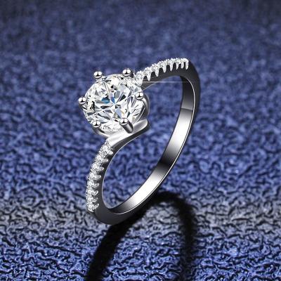 China Wedding Rings 925 Sterling Silver Zircon Diamond Wedding Rings 925 Simulation Diamond Simulation Diamond Women Gifts for sale