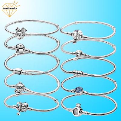 China 2020 CLASSIC Fashion DIY Charms For Bracelet 925 Sterling Silver CLASSIC Jewelry Style Bracelet Design Your Logo for sale