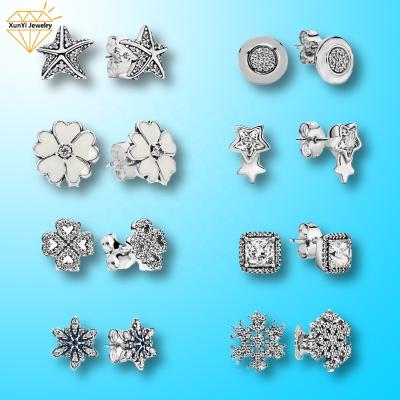 China 2021 Lead Free Nickel Free Preferred Framing Setting 925 Sterling Silver Color Stud Earrings For Jewelry Making for sale