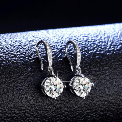 China 2022 CLASSIC hot sales earrings 925 sterling silver stud earrings 8 hearts 8 arrows simulation diamond ZIRCON women gifts for sale