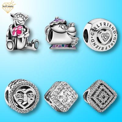 China Disney Animals 2021 New Ariival DIY Silver Color Charm For Bracelet 925 Sterling Silver for sale