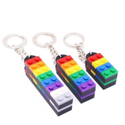 China Construction Toy Compatible with 3023 Rainbow The Building Blocks 1x2 Brick MOC Low Couples Key Chain (PA00480) for sale