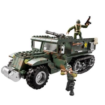 China Building Toy XJ931# World War II Willis-Infantry 791A Military Vehicle + Full Joint Movable DIY Toy Building Blocks (PA00437) for sale