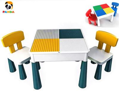 China DIY Building Toy Toys Multifunctional Legos Building Block Table Children Learning Creative Table Duplo Toy Storage Table Dining Desk (NO.PA0059) for sale