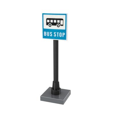 China ABS Traffic Lights Road Blocks City Street View Road Signs Traffic Speed ​​Limit Building Blocks Signposts Road Signs (PA00324) for sale