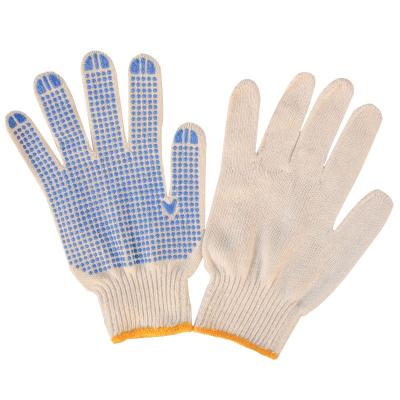 China Wear Resistance Factory Direct 13 Gauge Canvas Dotted Gloves Used For Glass Industry for sale