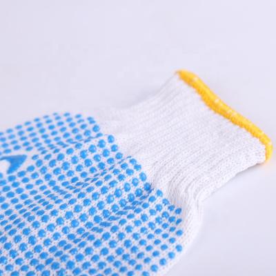 China Wear Resistant PVC Dotted Gloves Cotton Knitted Gloves PVC Dots Cotton Yarn Knit Gloves For Hand Protection for sale