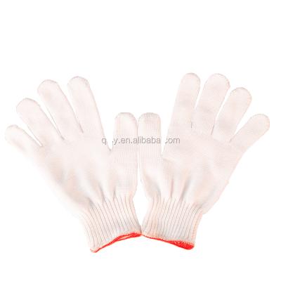 China Wear Resistance Normal Safety Working Nylon Knitted Polyester Gloves for sale