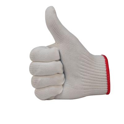 China Wear Resistance 600gram Nylon Knitted Gloves 10 Gauge Hand Safety Non-Slip White Nylon Gloves 600g Industrial Work Gloves for sale